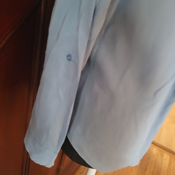 Chicos Light Blue Button-Down Long Sleeve Blouse Size 0 Small Womens - Picture 7 of 7